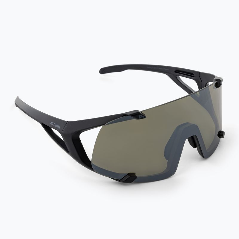 Sluneční brýle Alpina Hawkeye Q-Lite black matt/silver mirror