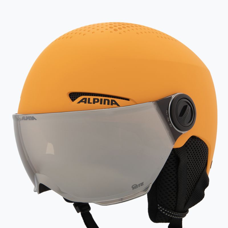 Dětská  lyžařská helma  Alpina Zupo Visor Q-Lite burned/ yellow matt 8