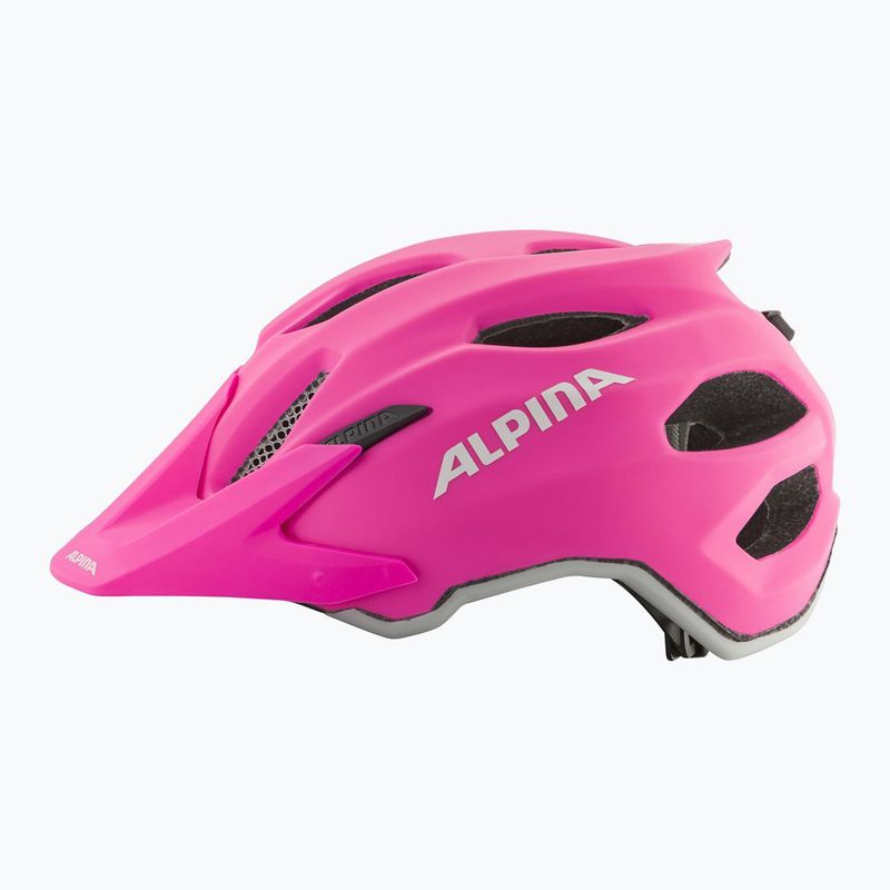 Dětská cyklistická helma Alpina Carapax shocking pink matte 2