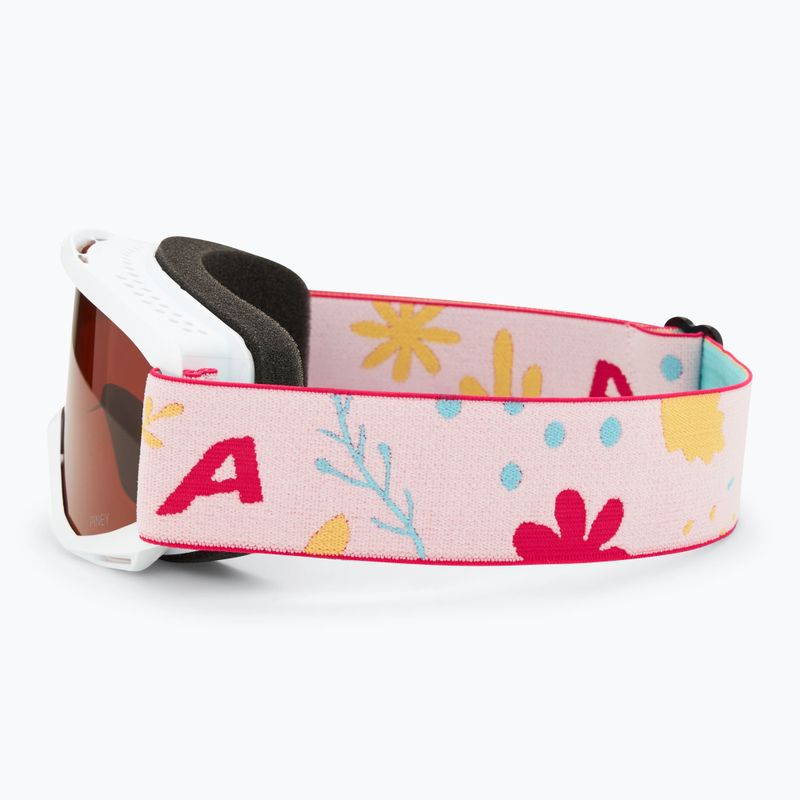 Dětské lyžařské brýle Alpina Piney white/ flower matt/ orange 4
