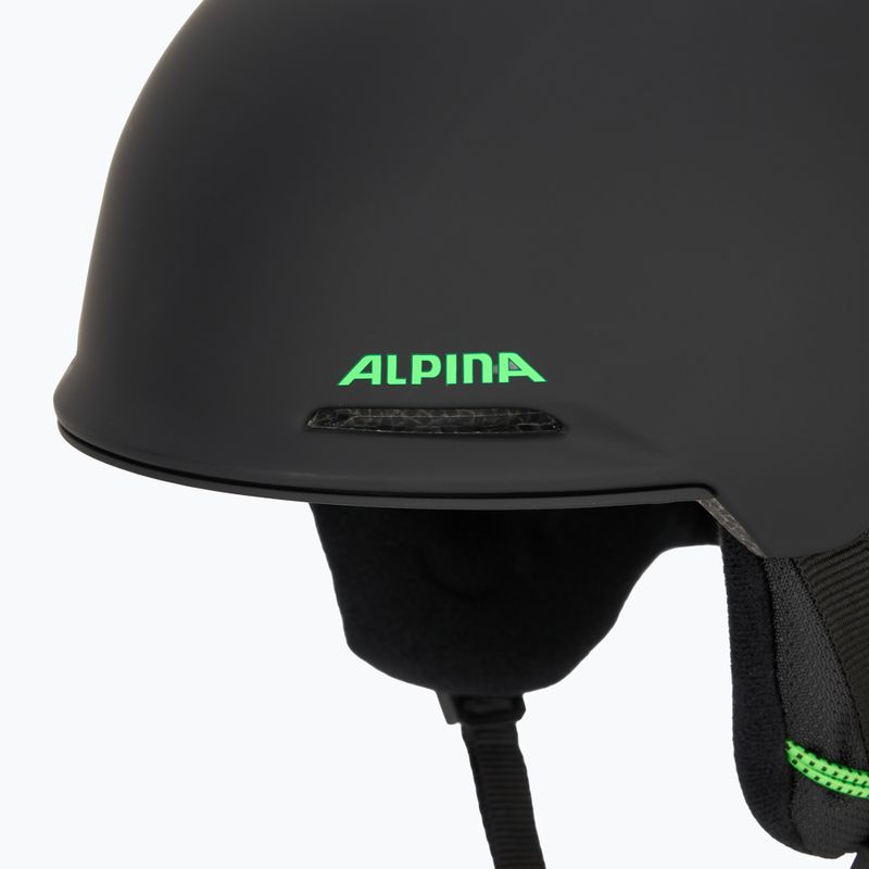 Dětská lyžařská helma Alpina Brix black/ neon matt 7