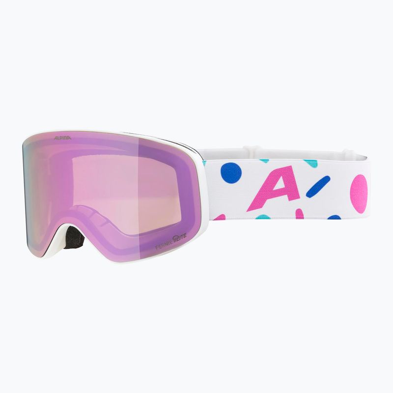 Dětské lyžařské brýle Alpina Fernie Q-Lite white/confetti matt