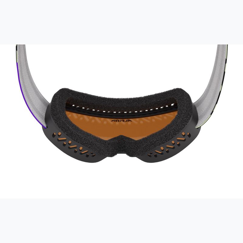 Dětské lyžařské brýle Alpina Piney 2.0 sunny/lime matt/orange 6