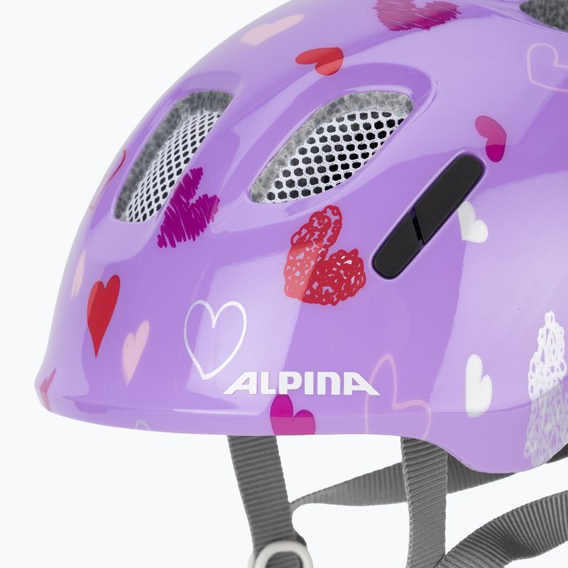 Dětská cyklistická helma Alpina Ximo 2 Jr purple hearts gloss 7
