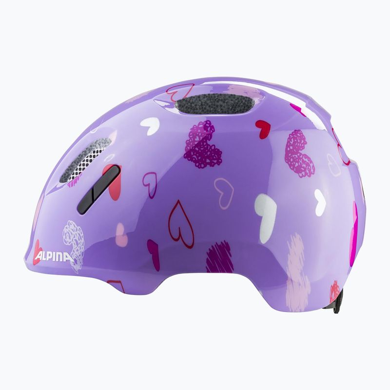 Dětská cyklistická helma Alpina Ximo 2 Jr purple hearts gloss 2