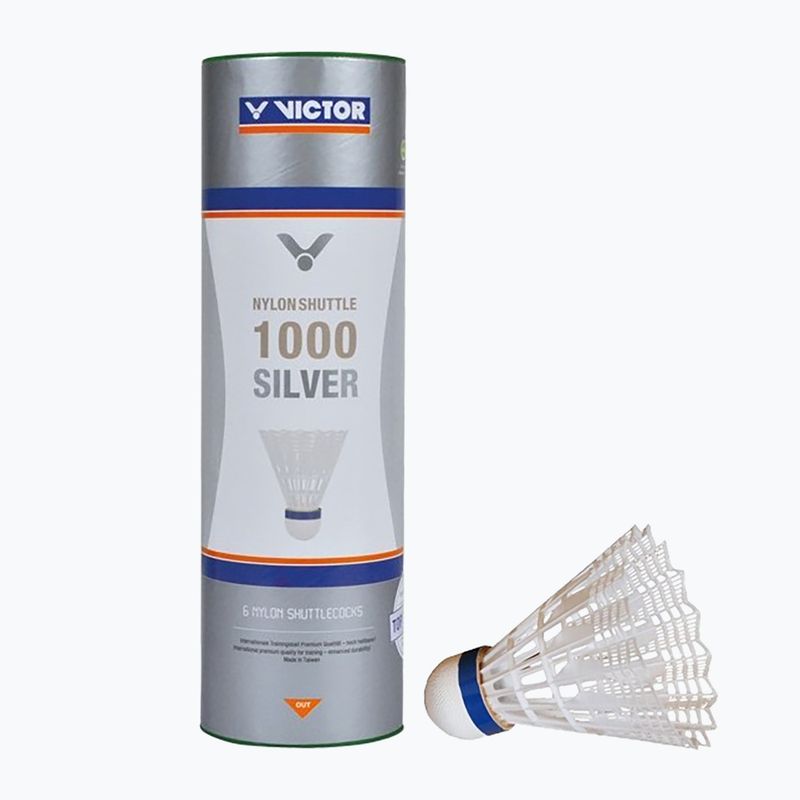 Badmintnové šipky VICTOR Nylonshuttle 1000 slow white