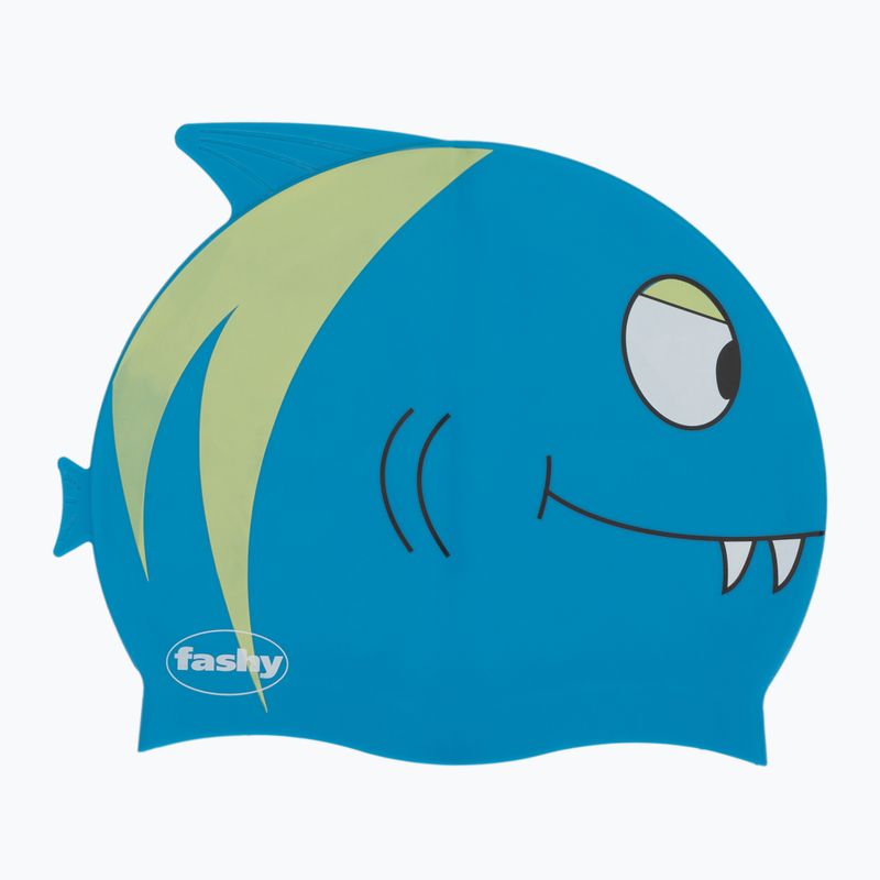 Dětská plavecká čepice Fashy 3048 Printed blue/light blue