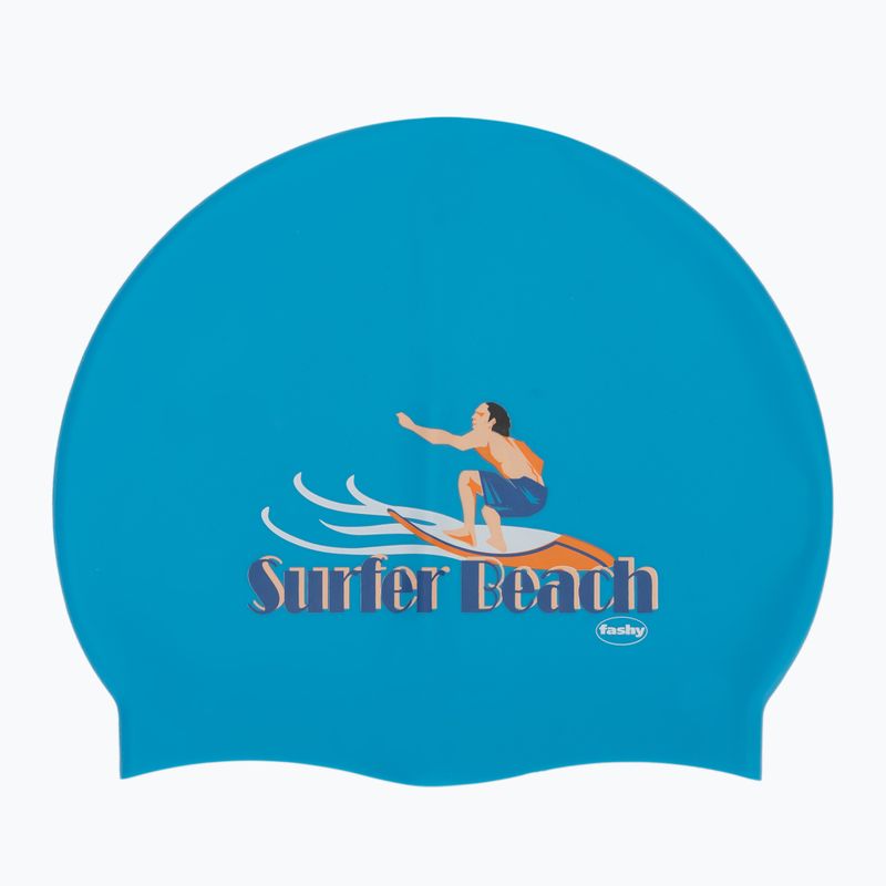 Dětská plavecká čepice Fashy 3047 Printed sky blue