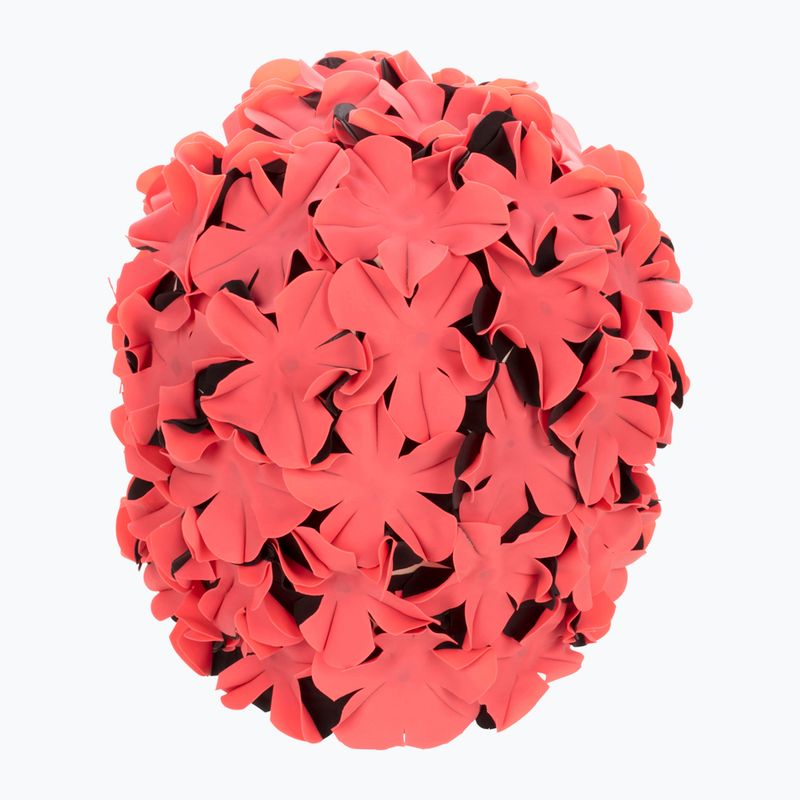 Dámská plavecká čepice Fashy Flowers red / black 2