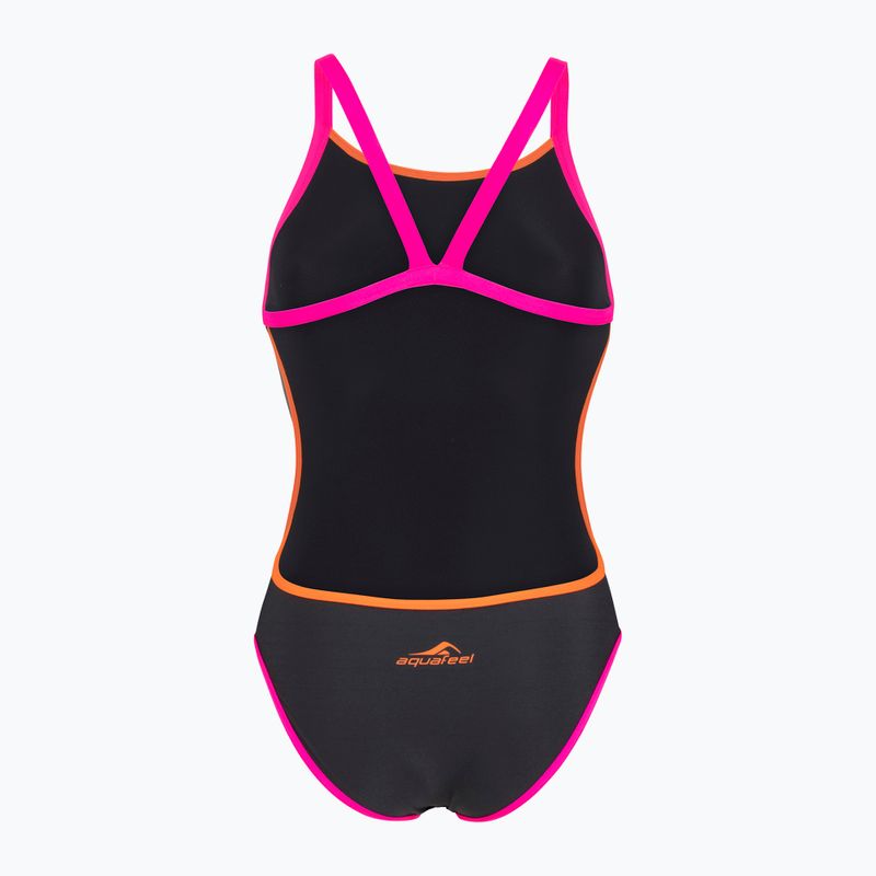 Dámské jednodílné plavky aquaFeel Training V-Back grey/smoke 2