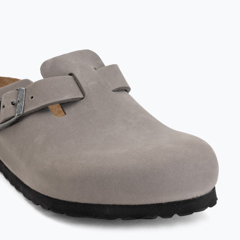 Nazouváky BIRKENSTOCK Boston Soft Footbed Oiled Leather Regular iron 7