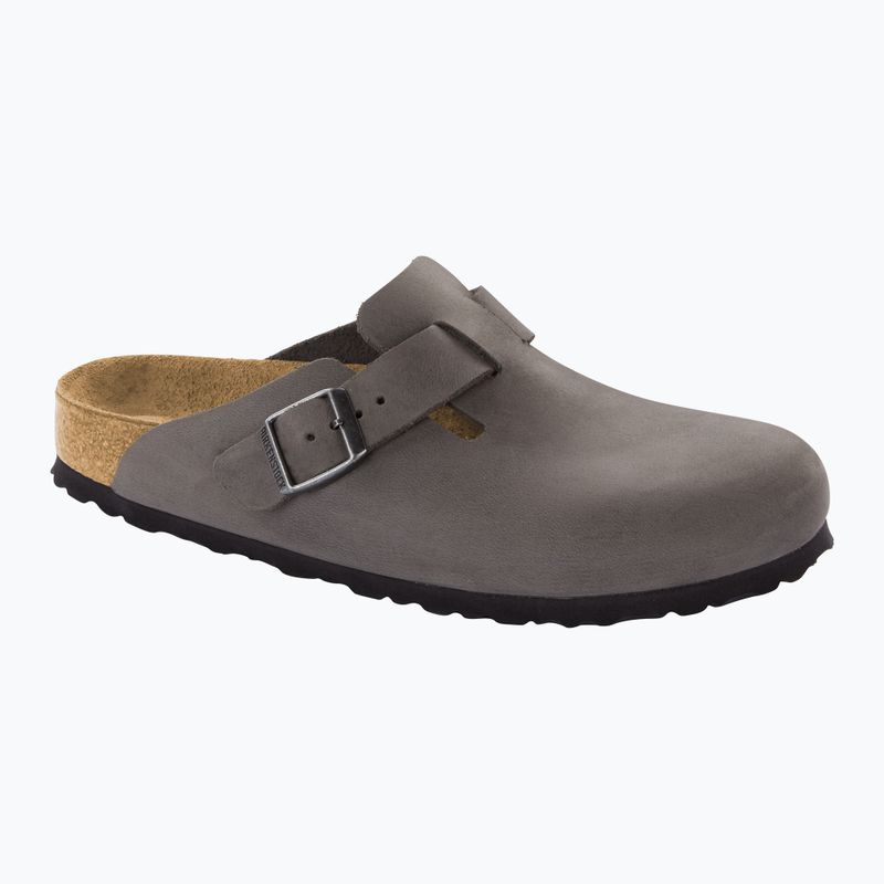 Nazouváky BIRKENSTOCK Boston Soft Footbed Oiled Leather Regular iron 8