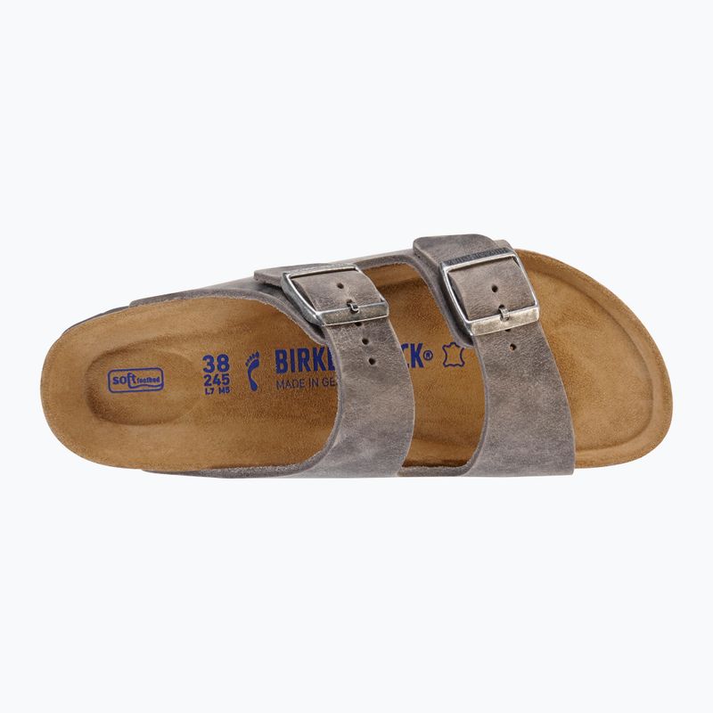 Nazouváky BIRKENSTOCK Arizona Soft Footbed Oiled Leather Narrow iron 8