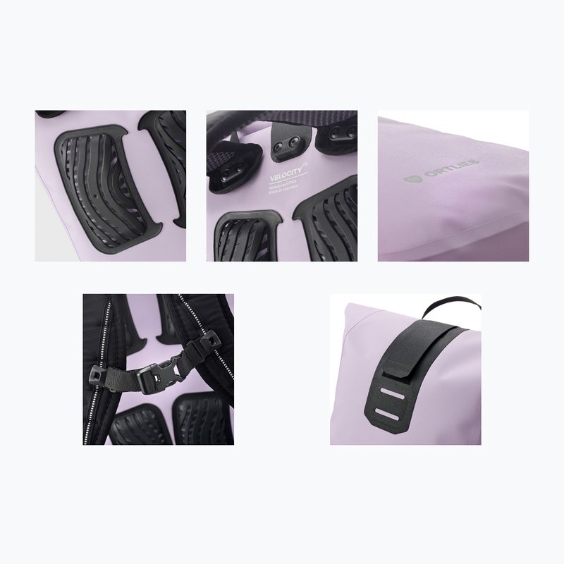 Batoh Ortlieb Velocity Tidura Strong 23L lavender 9