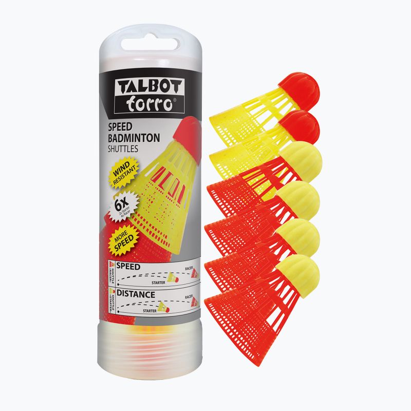Talbot-Torro Speedbadminton shuttles 6 ks červené 490180 2