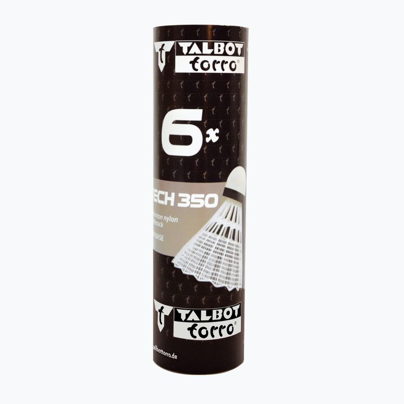 Talbot-Torro Tech 350 badmintonové rakety, nylon 6 ks, bílá 479102 4