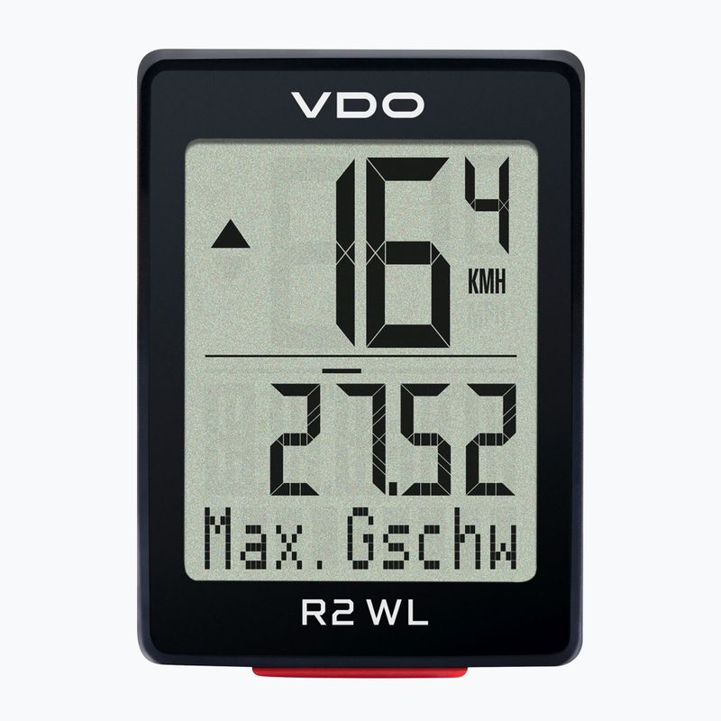Počítadlo cyklů VDO R2 WL ATS černé 64025