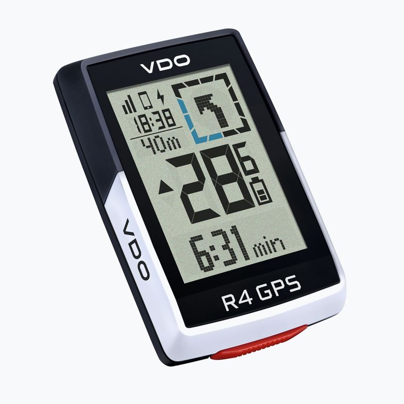 VDO R4 GPS Top Mount sada počítadel pro jízdní kola černá/bílá 64041 2