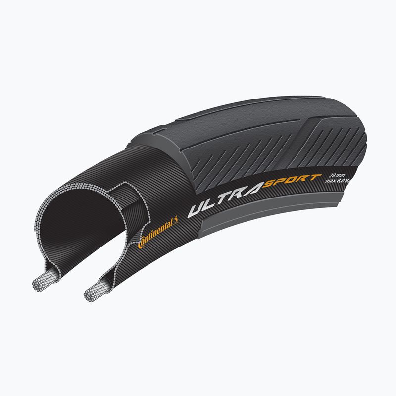 Continental Ultra Sport III 700x25C zatahovací černá CO0150464 5