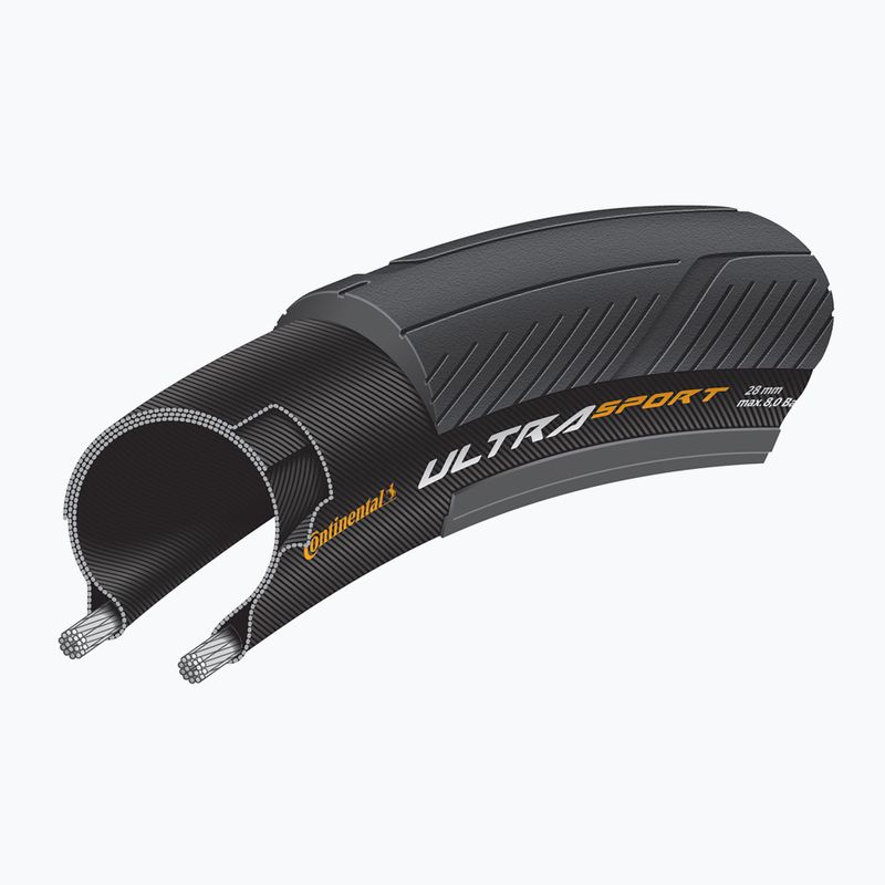 Cyklistický plášť Continental Ultra Sport III 700 x 28C černý 5