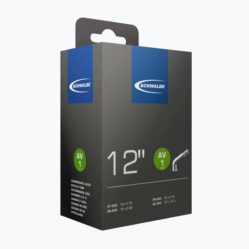 Duše na kolo SCHWALBE AV 1 12 x 1,75-2,10 / 40 mm black