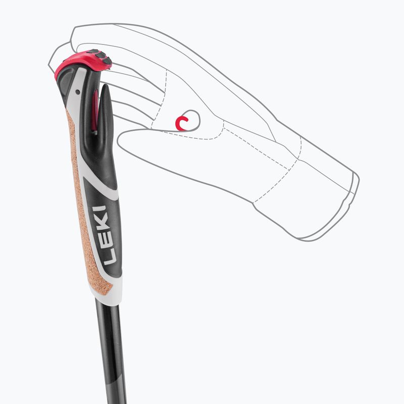 Běžecké hole LEKI XTA 5.5 black/white/neon yellow 6