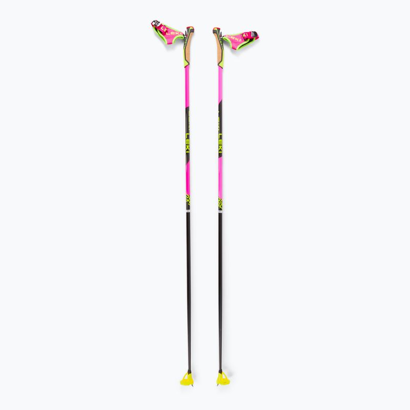 Běžkařské hole LEKI PRC 750 neon pink/neon yellow/black
