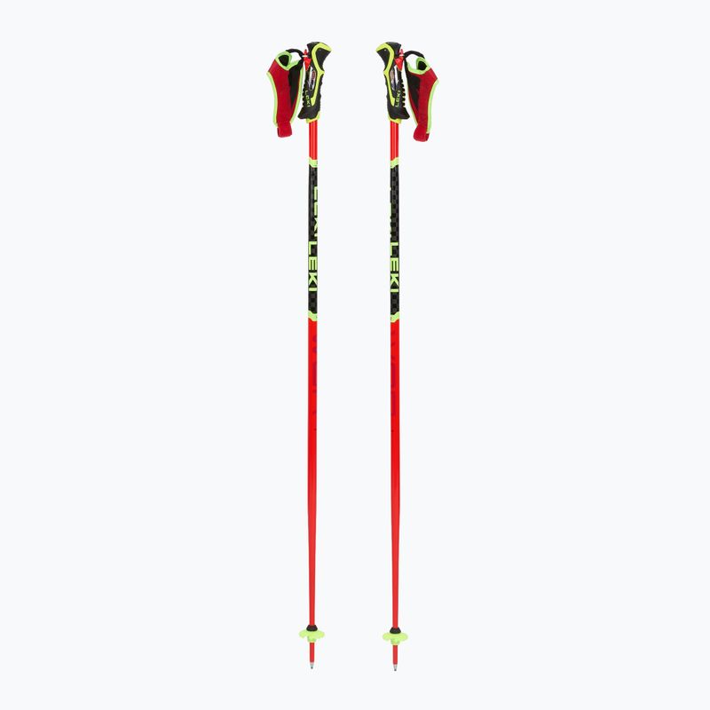Lyžařské hole LEKI WCR TBS SL 3D bright red/black/neon yellow