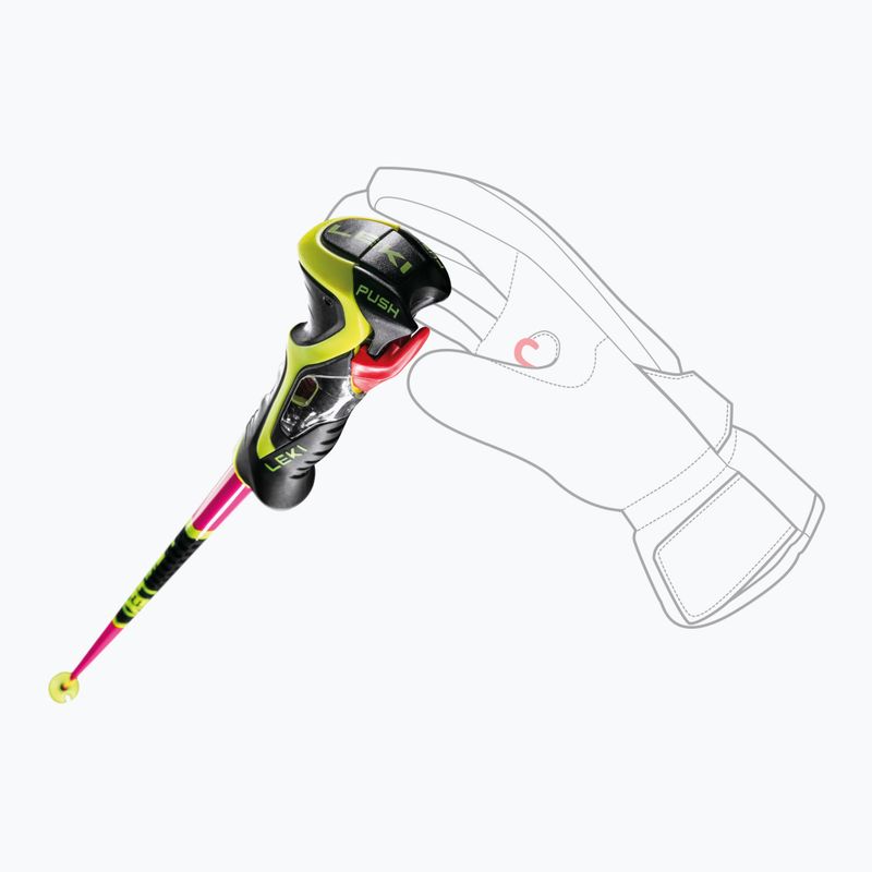 Lyžařské hole LEKI Venom SL 3D neon pink/black/neon yellow 6