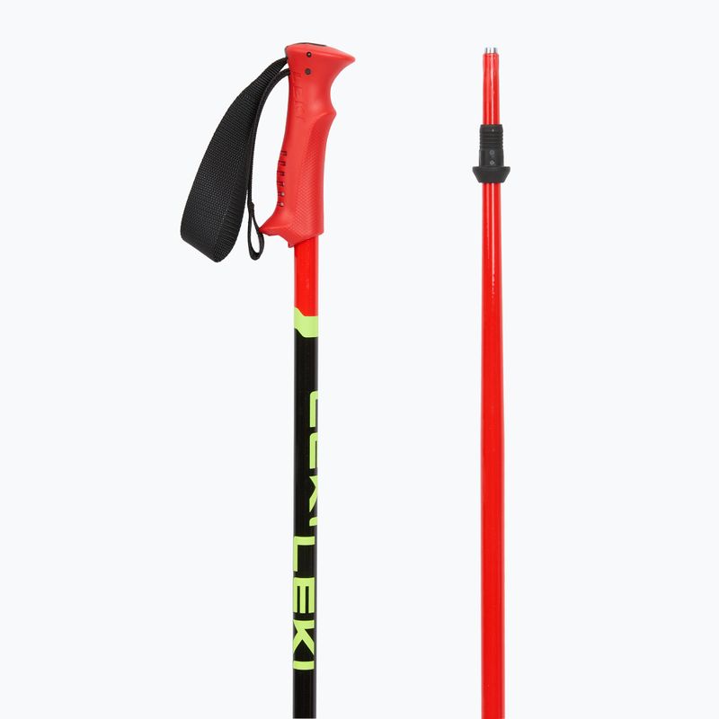 Lyžařské hůlky dziecięce LEKI Racing bright red/ black/ neon yellow 3