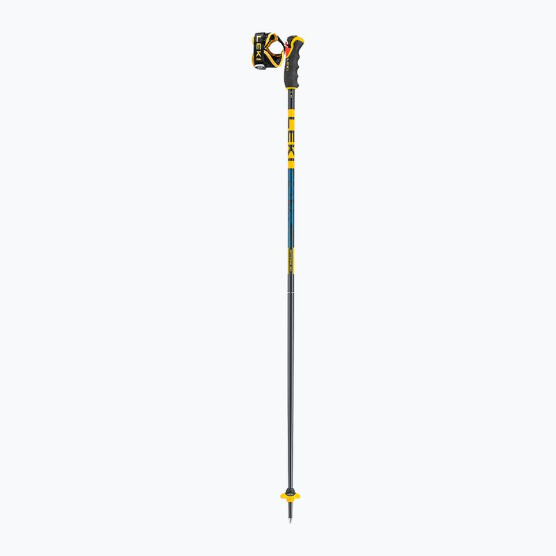 Lyžařské hůlky LEKI Spitfire 3D denim blue/ aegean blue/ mustard yellow