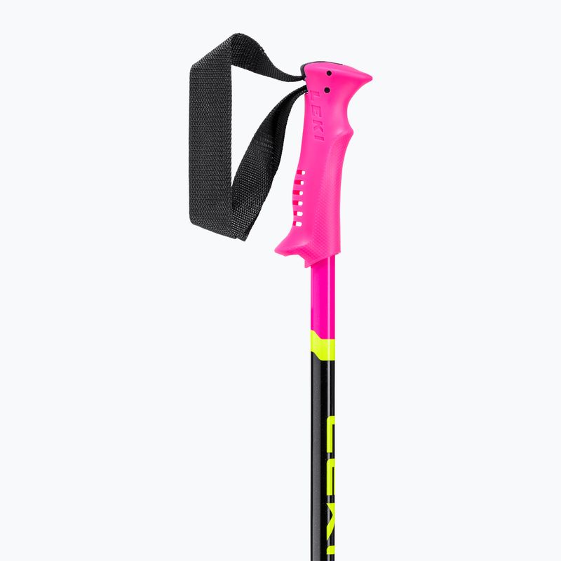 Lyžařské hůlky dziecięce LEKI Racing neon pink/ black/ neon yellow 3