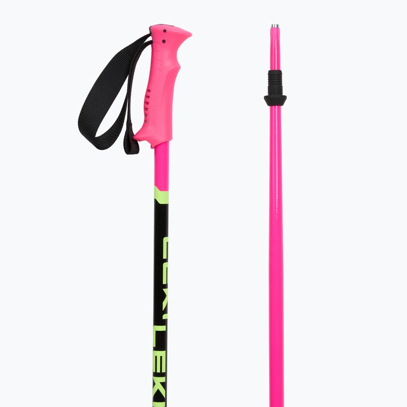 Lyžařské hůlky dziecięce LEKI Racing neon pink/ black/ neon yellow 3