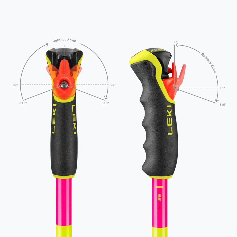 Lyžařské hole LEKI Spitfire 3D neon magenta/neon yellow/berry 7