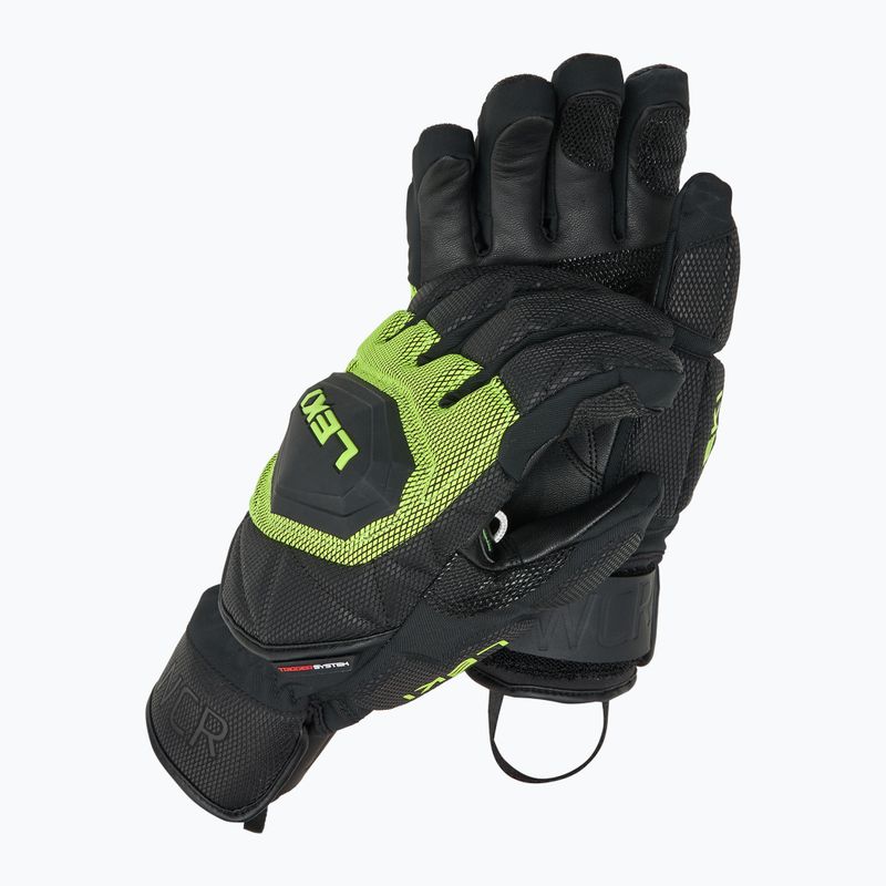 Pánské lyžařské rukavice  LEKI WCR Coach 3D black/ ice lemon