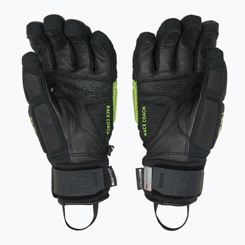 Pánské lyžařské rukavice  LEKI WCR Coach 3D black/ ice lemon 2