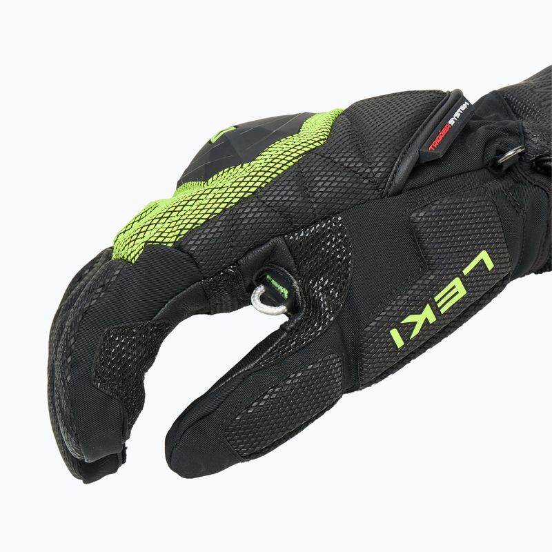 Pánské lyžařské rukavice  LEKI WCR Coach 3D black/ ice lemon 4