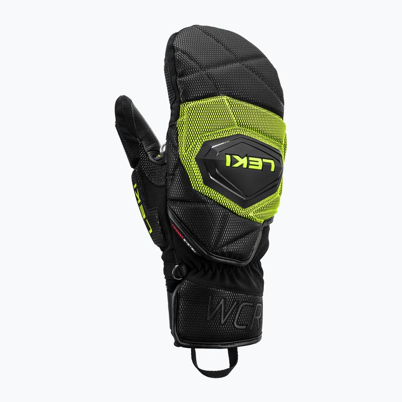 Pánské lyžařské rukavice LEKI WCR Coach 3D Mitt black/ice lemon 2