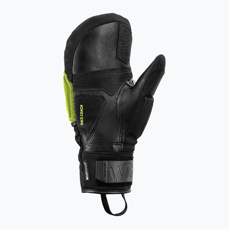 Pánské lyžařské rukavice LEKI WCR Coach 3D Mitt black/ice lemon 3