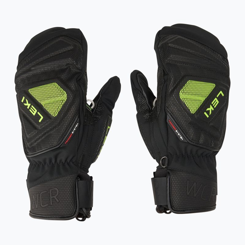 Pánské lyžařské rukavice  LEKI WCR C-Tech 3D Mitt black/ ice lemon 2