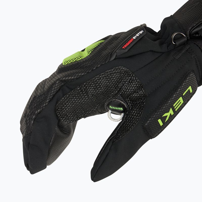 Pánské lyžařské rukavice  LEKI WCR C-Tech 3D Mitt black/ ice lemon 4