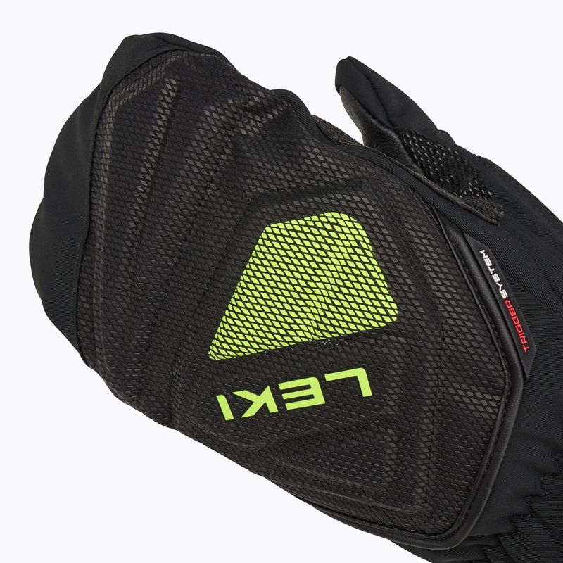 Pánské lyžařské rukavice  LEKI WCR C-Tech 3D Mitt black/ ice lemon 5