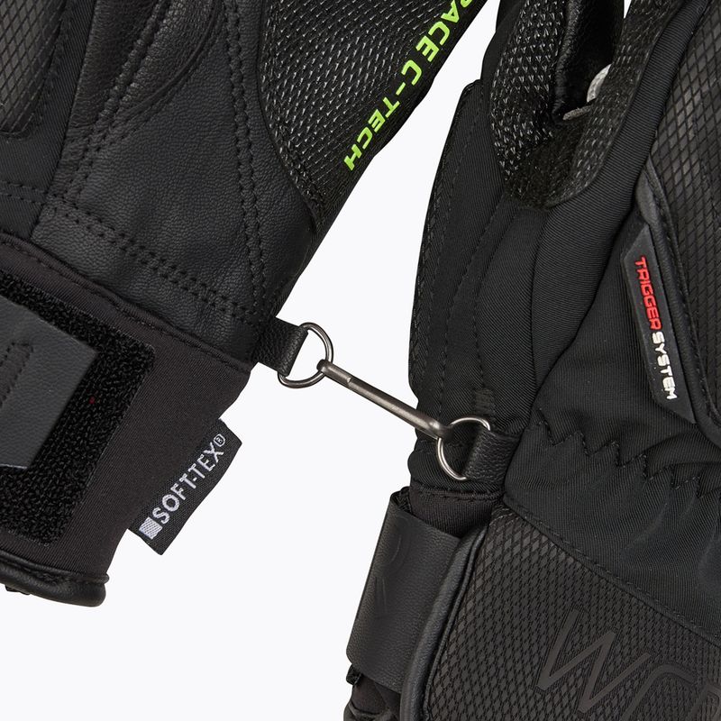 Pánské lyžařské rukavice  LEKI WCR C-Tech 3D Mitt black/ ice lemon 6