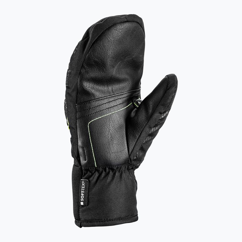 Dětské lyžařské rukavice LEKI WCR Team 3D Junior Mitt black/ ice lemon 9
