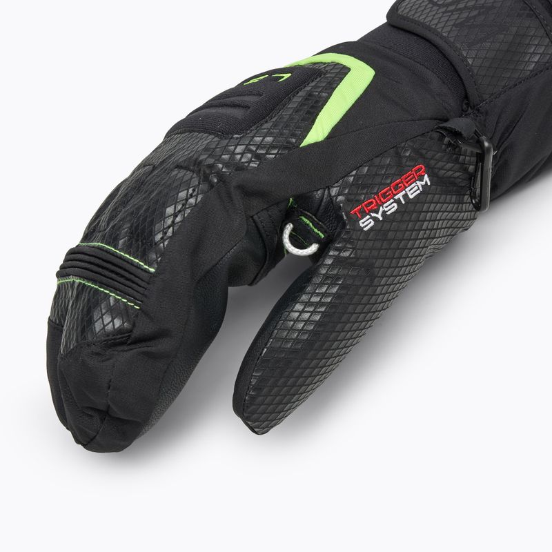 Dětské lyžařské rukavice LEKI WCR Team 3D Junior Mitt black/ ice lemon 6