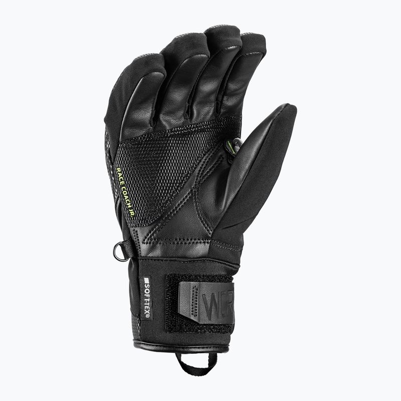 Dětské lyžařské rukavice LEKI WCR C-Tech 3D Junior black/ice lemon 3