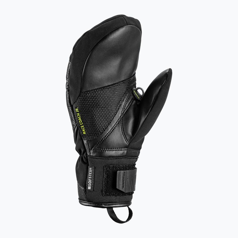 Dětské lyžařské rukavice LEKI WCR C-Tech 3D Junior Mitt black/ice lemon 3