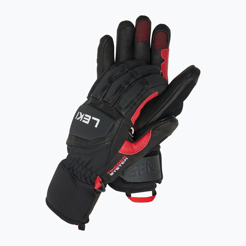 Pánské lyžařské rukavice  LEKI Griffin Pro 3D black/ red/ white