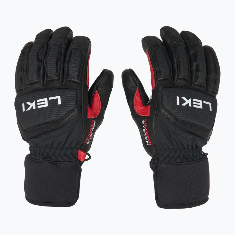 Pánské lyžařské rukavice  LEKI Griffin Pro 3D black/ red/ white 3