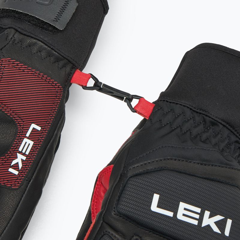 Pánské lyžařské rukavice  LEKI Griffin Pro 3D black/ red/ white 6